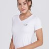 T-Shirts Feminina Branca Alongada Proteção UV50