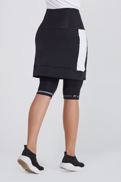 shorts saia ciclista preto branco com almofada uv50 epulari ep048br costas1