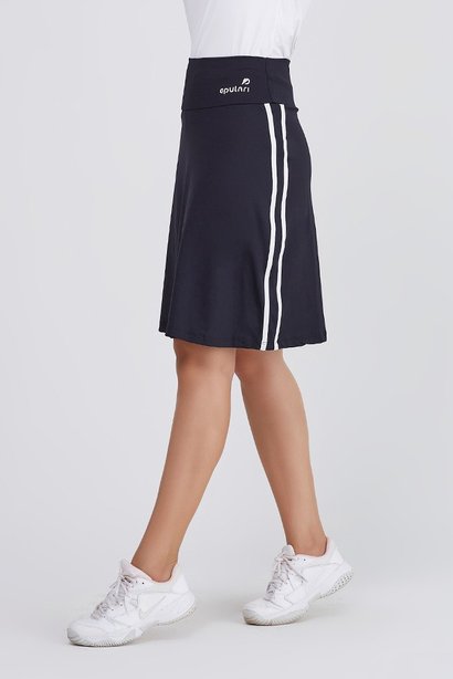 Short Saia Preto Com Branco Poliamida Proteção UV50 Epulari