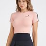 Top Rosê Poliamida Manga Curta Proteção UV50