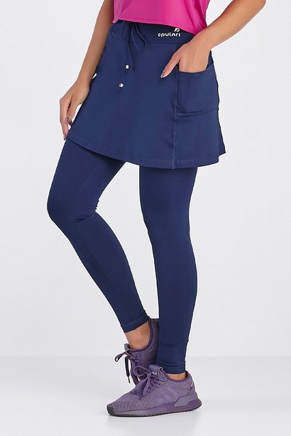 Saia Calça Comprida Azul Marinho Poliamida Epulari