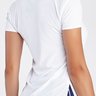t shirt branca fitness abertura lateral uv50 epulari costas inteira