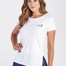 T-Shirt Branca Fitness Abertura Lateral UV50 Epulari