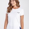 t shirt branca fitness abertura lateral uv50 epulari frente lateral