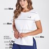 t shirt branca fitness abertura lateral uv50 epulari medidas modelo