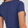 cropped feminino de academia azul marinho tecido poliamida com protecao uv50 epulari 2