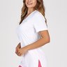 Camiseta Branca Feminina Para Academia Cobre Bumbum Dry Proteção UV50 Epulari