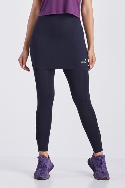 Saia Calça Fitness Elástico Cintura Preta UV50 Epulari