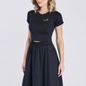short saia preto midi moda fitness modesta feito em poliamida leve e macia epulari 9
