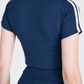 top cropped azul marinho em poliamida com detalhe em branco moda fitness modesta epulari 1