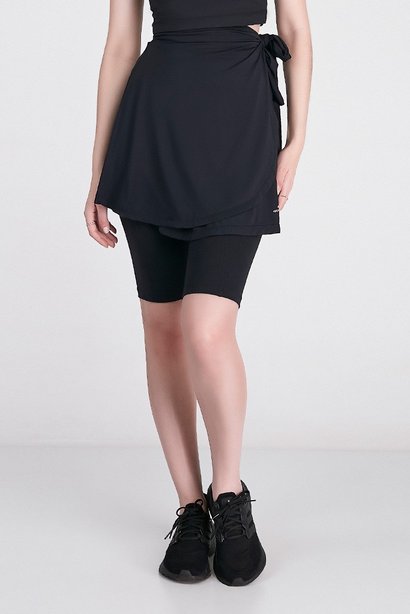 Saia Tapa Bumbum Preta Transpassada Poliamida Epulari