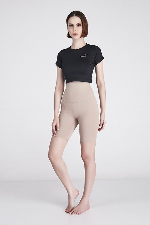 short modelador na cor nude com alta compressao tecido poliamida epulari 9