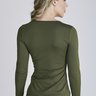 blusa feminina verde militar manga longa termica para frio de neve com protecao solar epulari 8