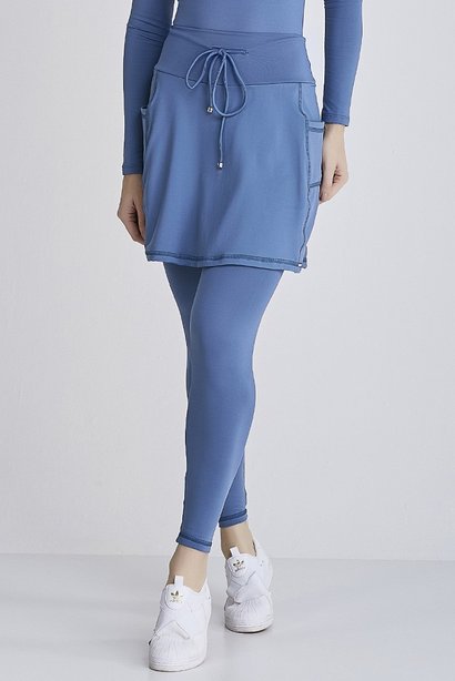 Saia Calça Comprida Azul Claro Peluciada Térmica Proteção UV50+ Epulari Saia Calça Comprida Azul Claro Peluciada Térmica Proteção UV50+ Epulari