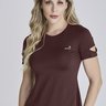 blusa t shirt feminina de academia em poliamida na cor marrom com protecao solar epulari 3