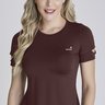 blusa t shirt feminina de academia em poliamida na cor marrom com protecao solar epulari 4