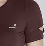 blusa t shirt feminina de academia em poliamida na cor marrom com protecao solar epulari 6