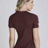 blusa t shirt feminina de academia em poliamida na cor marrom com protecao solar epulari 8