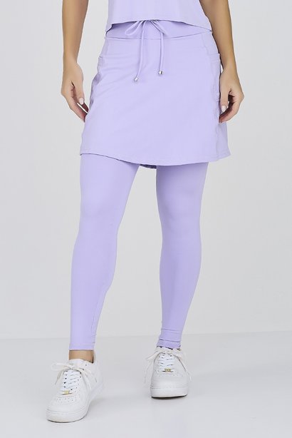 Saia Calça Comprida Lilás Poliamida New Light Zero Transparência Epulari