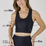 top feminino de academia na cor preto poliamida com compressao e bojo epulari 7