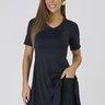 vestido preto em poliamida com short moda fitness evangelica modesta epulari 7
