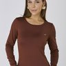 blusa manga longa feminina de frio termica na cor marrom epulari 2