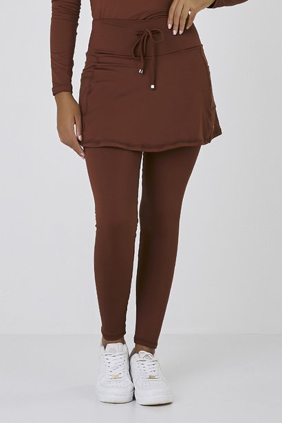 Saia Calça Comprida Marrom Para Mulheres de Até 1,60 Altura Térmica Peluciada EpulariF