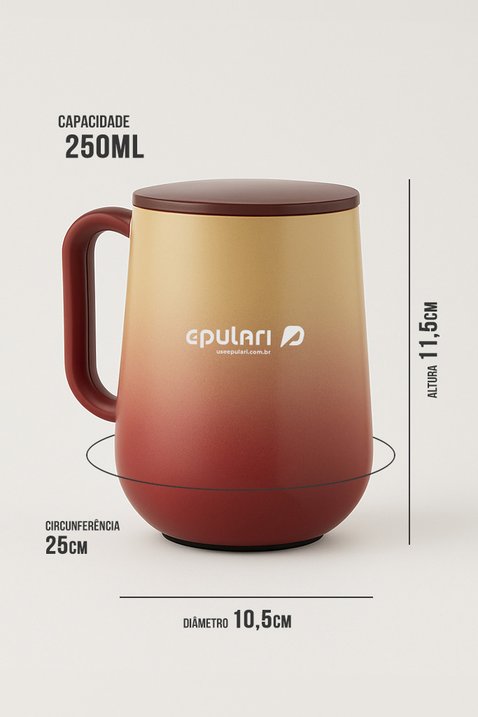 caneca termica bicolor de 250ml epulari 2