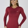 Body Feminino Manga Longa Cramberry Térmico Proteção UV Epulari