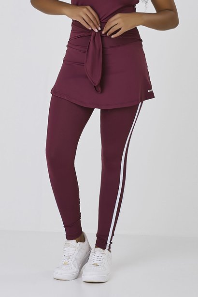 Saia Calça Rubi Wine Poliamida Para Mulheres de Até 1,60 Altura Epulari