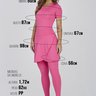 saia calca comprida rosa poliamida new light para mulheres de ate 1 80 de altura epulari 8