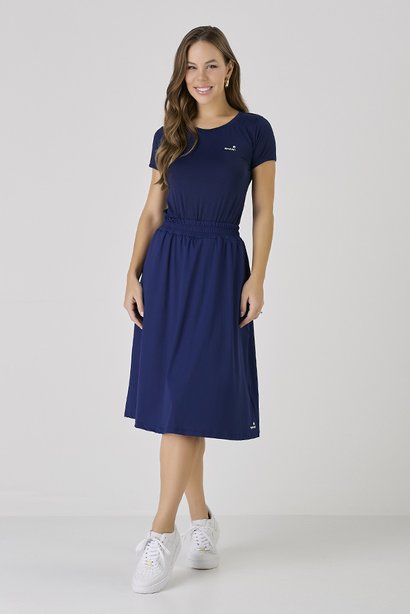 Short Saia Midi Azul Marinho Poliamida Proteção UV Epulari 