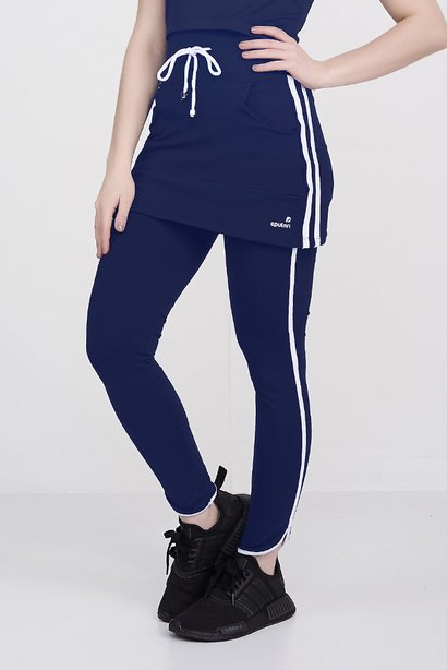 Saia Calça Azul Marinho Média Compressão Para Mulheres até 1,60m Proteção UV Epulari