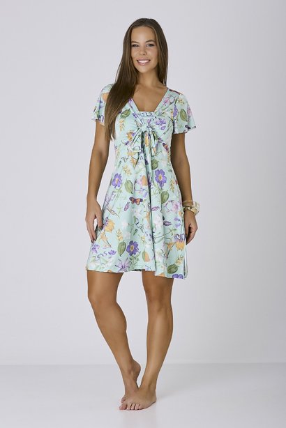 Vestido Moda Praia Com Short Estampa Exclusiva Epulari 