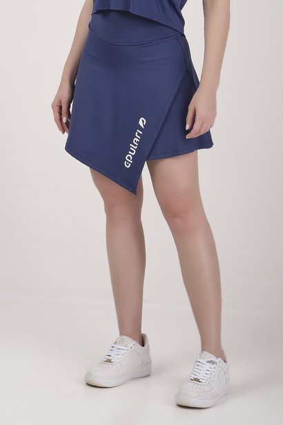 Short Saia Assimétrica Azul Marinho Poliamida New Light Proteção UV Epulari