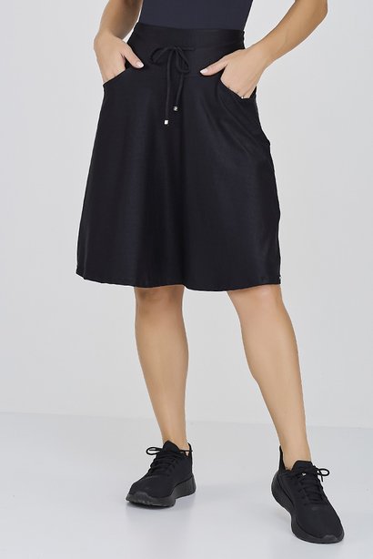 Short Saia Preto Poliamida Zero Trasparência Epulari Short Saia Preto Poliamida Zero Trasparência Epulari