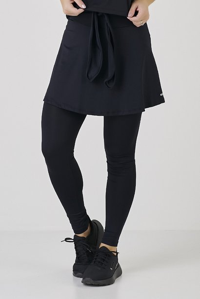 Saia Calça Comprida Preta Poliamida Para Mulheres de Até 1,80 de Altura Epulari