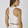 top de acedamia fitness feminino na cor off white alta compressao poiamida com bojo epulari 7