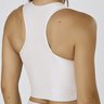 top de acedamia fitness feminino na cor off white alta compressao poiamida com bojo epulari 8