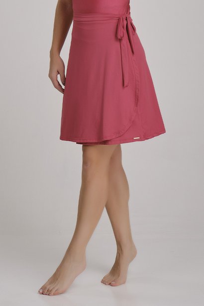 Short Saia Cor Romã Moda Praia Secagem Rápida Proteção Solar Epulari