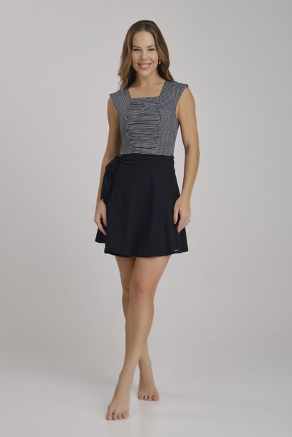 Macaquinho 2 em 1 Moda Praia Estilo Retrô Com Bojo Removível Epulari