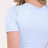 body manga curta estampa vichy exclusiva forrado com bojo removivel epulari 1