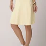 short saia amarelo manteiga em poliamida leve e macia epulari 3