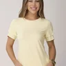 Camiseta Feminina Academia Amarelo Manteiga Poliamida Proteção UV Epulari