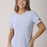 Camiseta Feminina Academia Azul Claro Poliamida Proteção UV Epulari