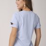 camiseta feminina na cor azul claro poliamida epulari 10
