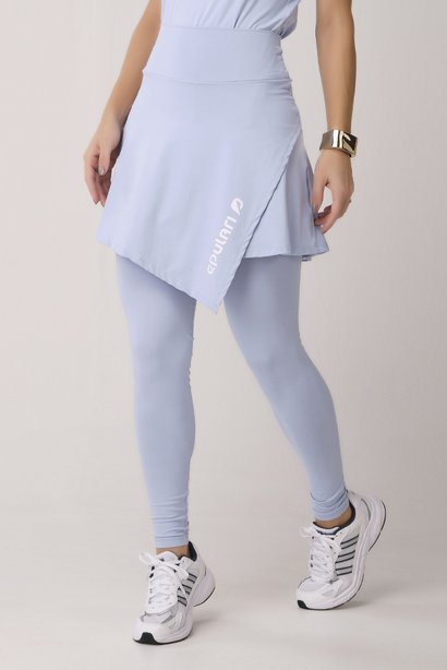 Saia Calça Comprida Assimétrica Azul Claro Poliamida Proteção UV Epulari 