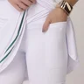 short saia branco com estampa listrada moda fitness evangelica epulari 6