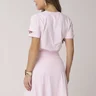short saia rosa claro em polaimida moda fitnes modesta epulari 1