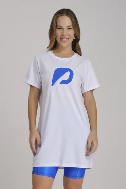 T-Shirt Branco Estampa Azul Bic Tapa Bumbum Algodão Premium Epulari 